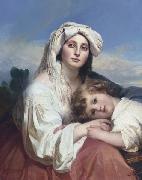 Franz Xaver Winterhalter Italienerin mit Kind oil on canvas